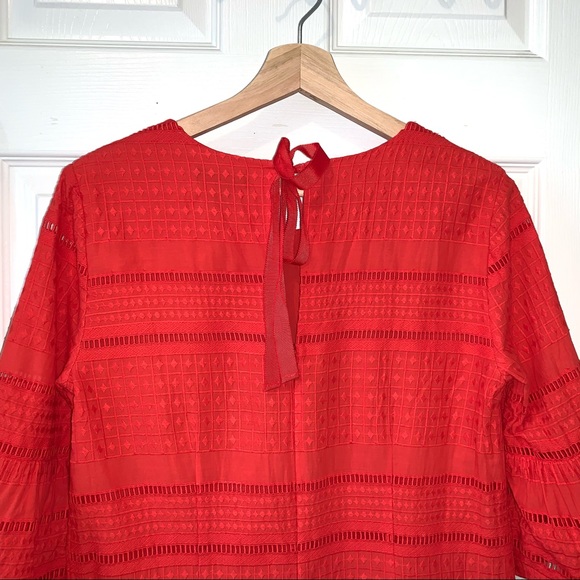 J.Crew Flutter-Sleeve Bright Orange Dress Size 2 - Picture 6 of 10